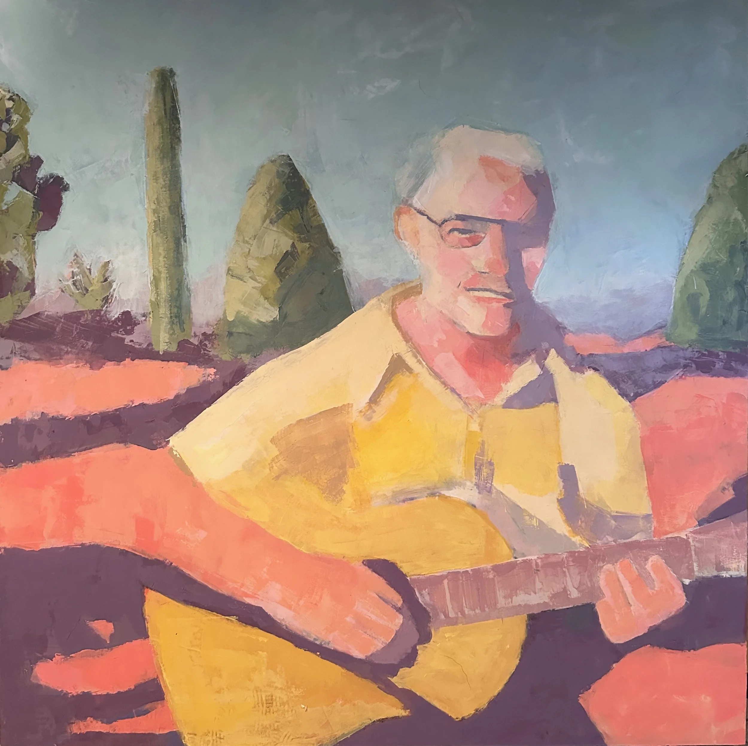 My Dad, Reuben, with Guitar
20' x 20" 
1-1/2" depth Panel
oil and cold wax
2026
NFS
