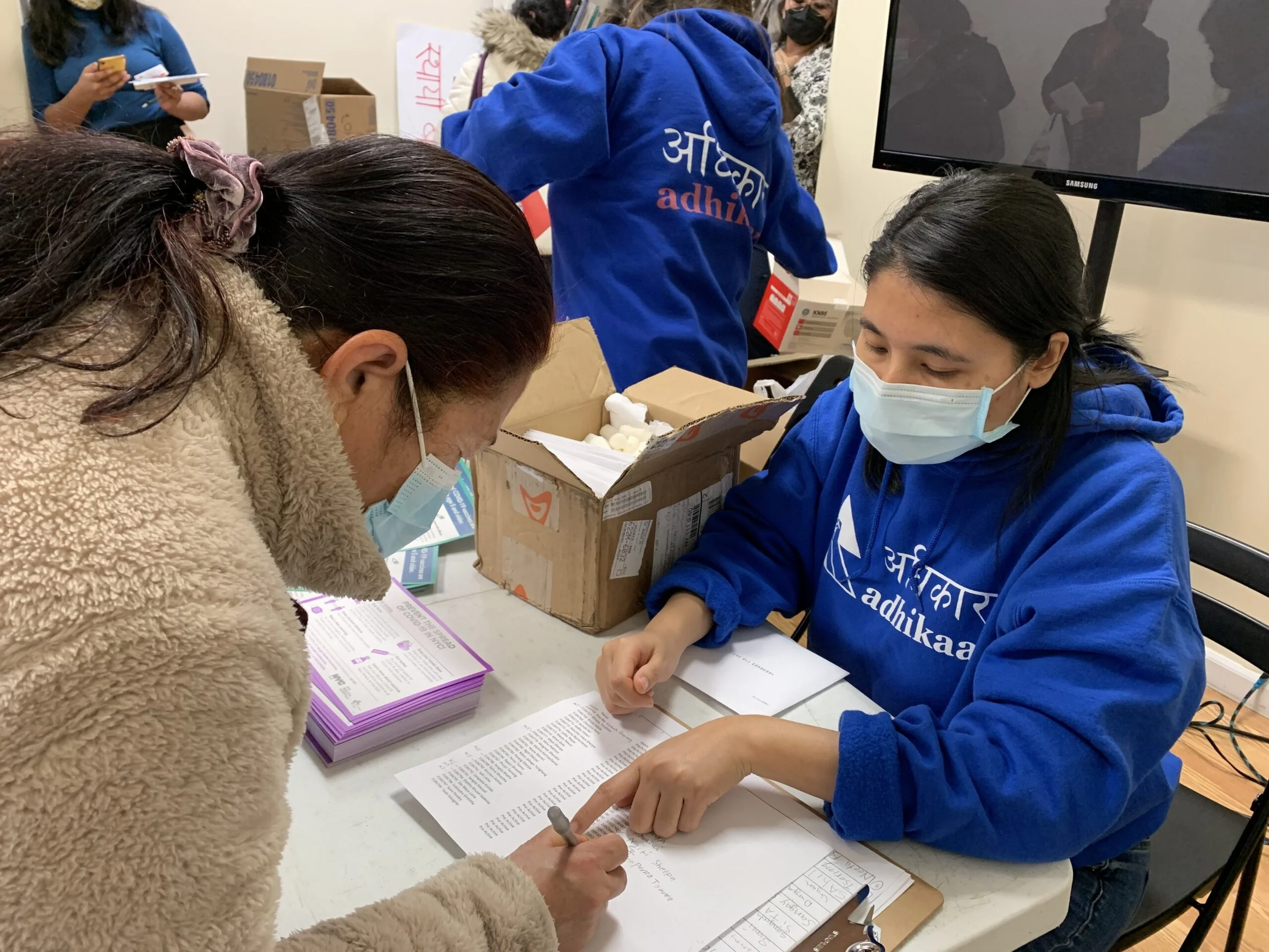 Our community members receiving relief during the COIVD-19 pandemic. 