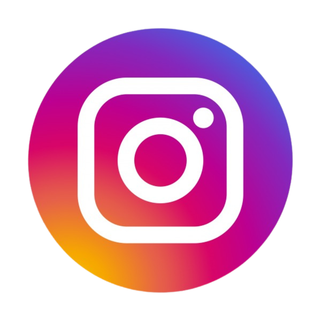 Instagram logo with a multicolor gradient background.