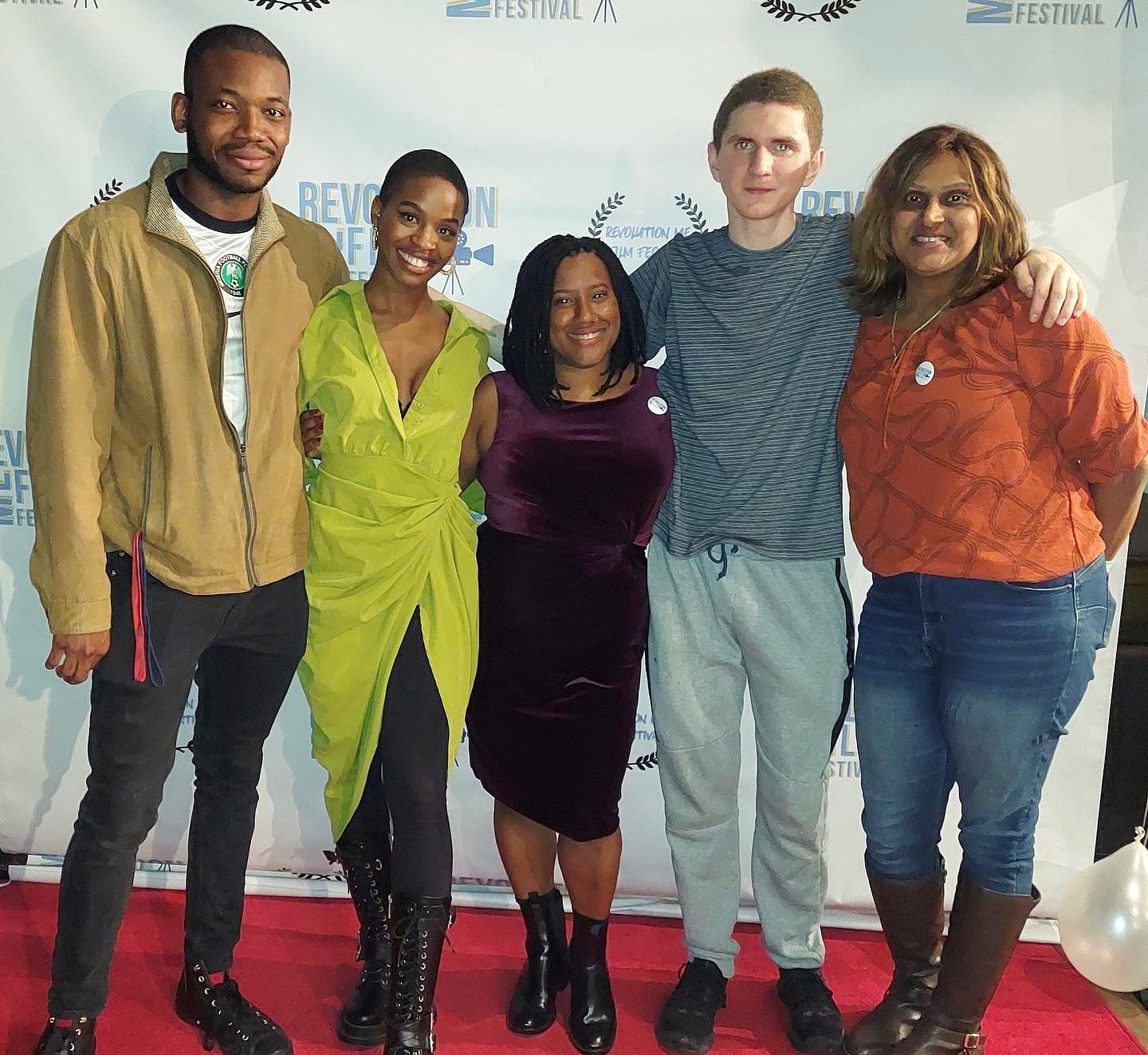 Thank you to this years 2022 team, Charulata, Matt, Jade, John &amp; Viveca for coming out and helping during the festival. Amazing crew 🥰 

#filmfestival #revolutionmefilmfestival #indiefilms