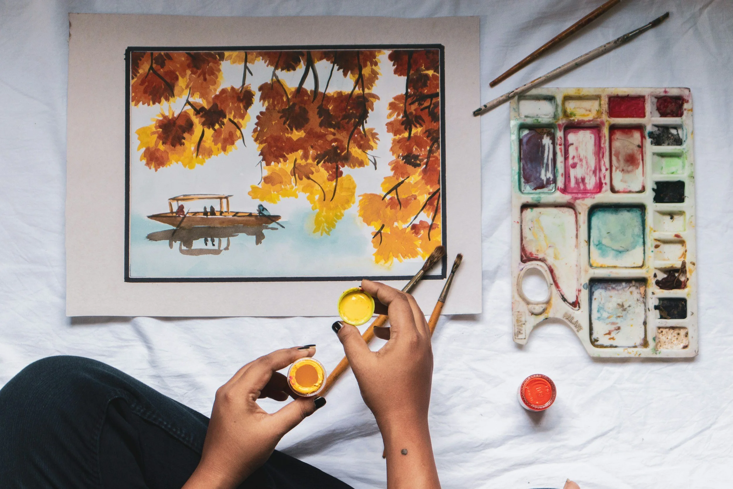 Painting with Artist Mioara