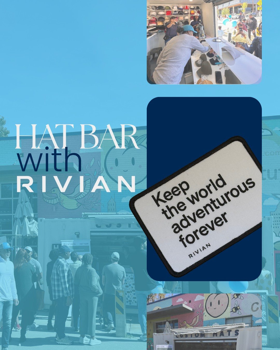 Hats off to new beginnings 🧢✨

We teamed up with @RivianOfficial to celebrate the opening of their new East Coast headquarters with a custom Hat Bar pop-up! Employees got to design their own lids, showing off their creativity and company pride in st
