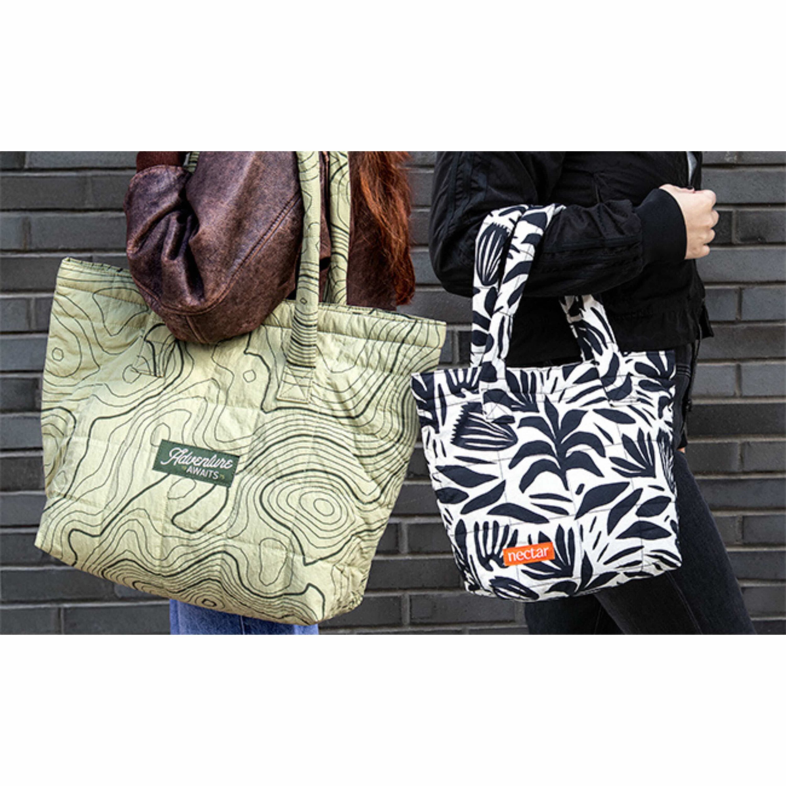 Large Quilted Puffy Tote