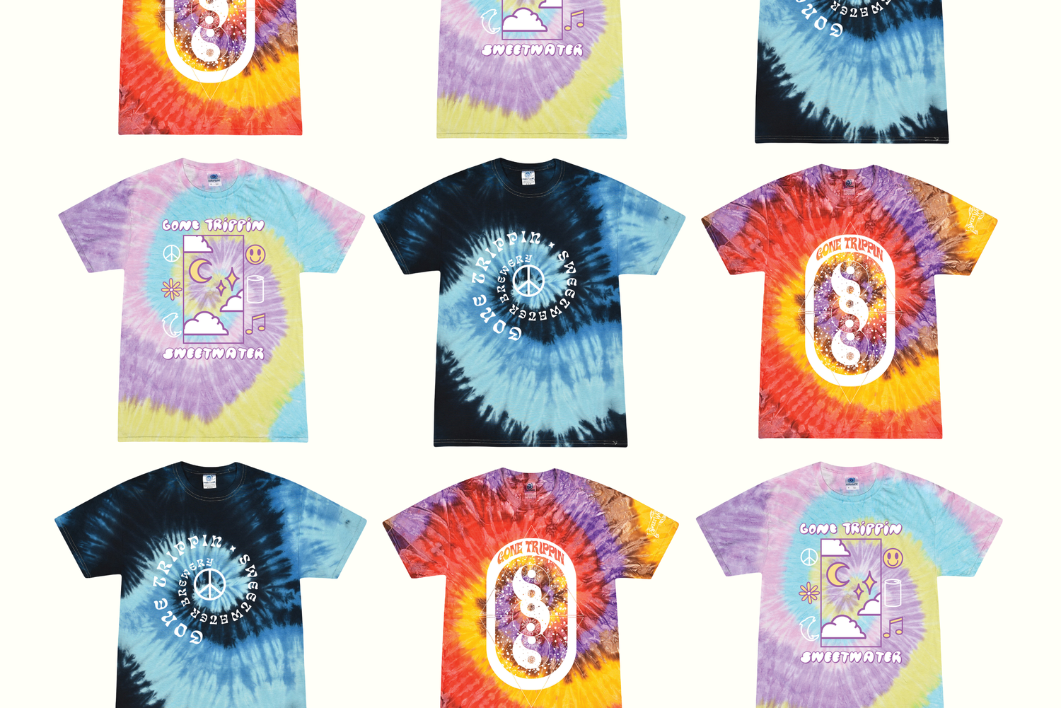 Going Trippin: Tiedye Van Groovy Retro T-Shirt