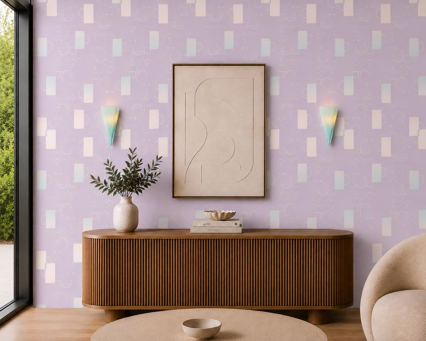 Pavillion Sconce + Connect Wallpaper_Friendly_Enviroment_Ratio 3 4.png