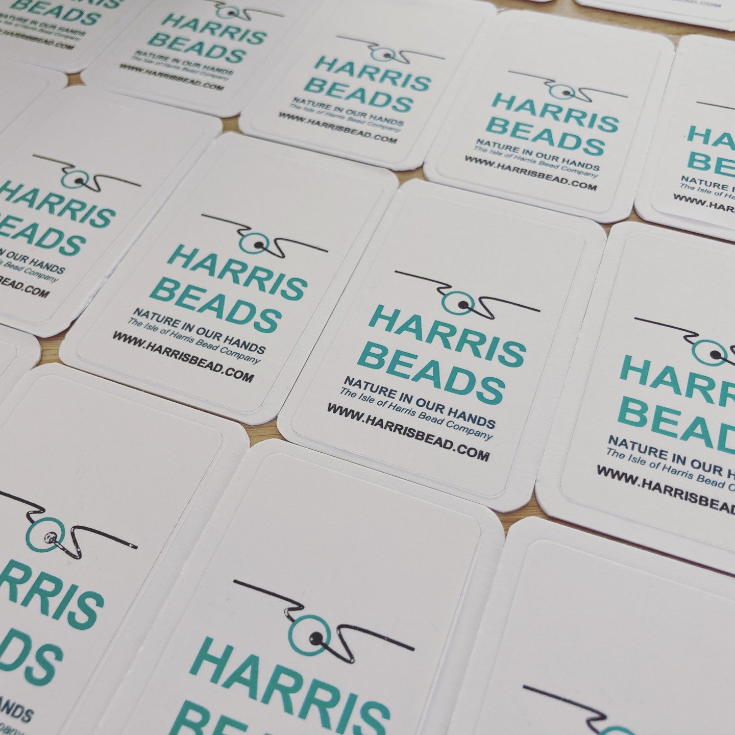 Handmade and stamped labels with our fresh new logo. #wip #logodesign #handmade #plasticfree #beads