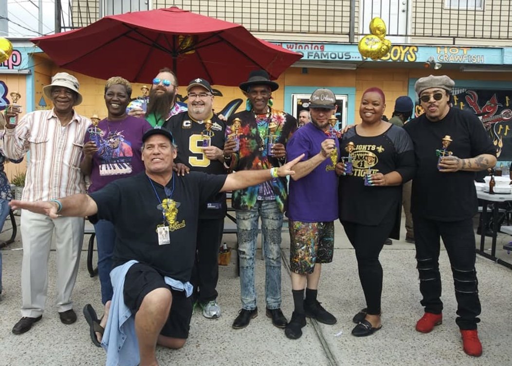 Monk, Pat Byrd, Marc Paradis, John Papa Gros, Cyril Neville, Frenchy, Katrina Porter, Leo Nocentelli and Chunky B. 2019