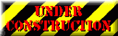 A warning sign with black and yellow stripes that reads 'UNDER CONSTRUCTION' in red and yellow letters.