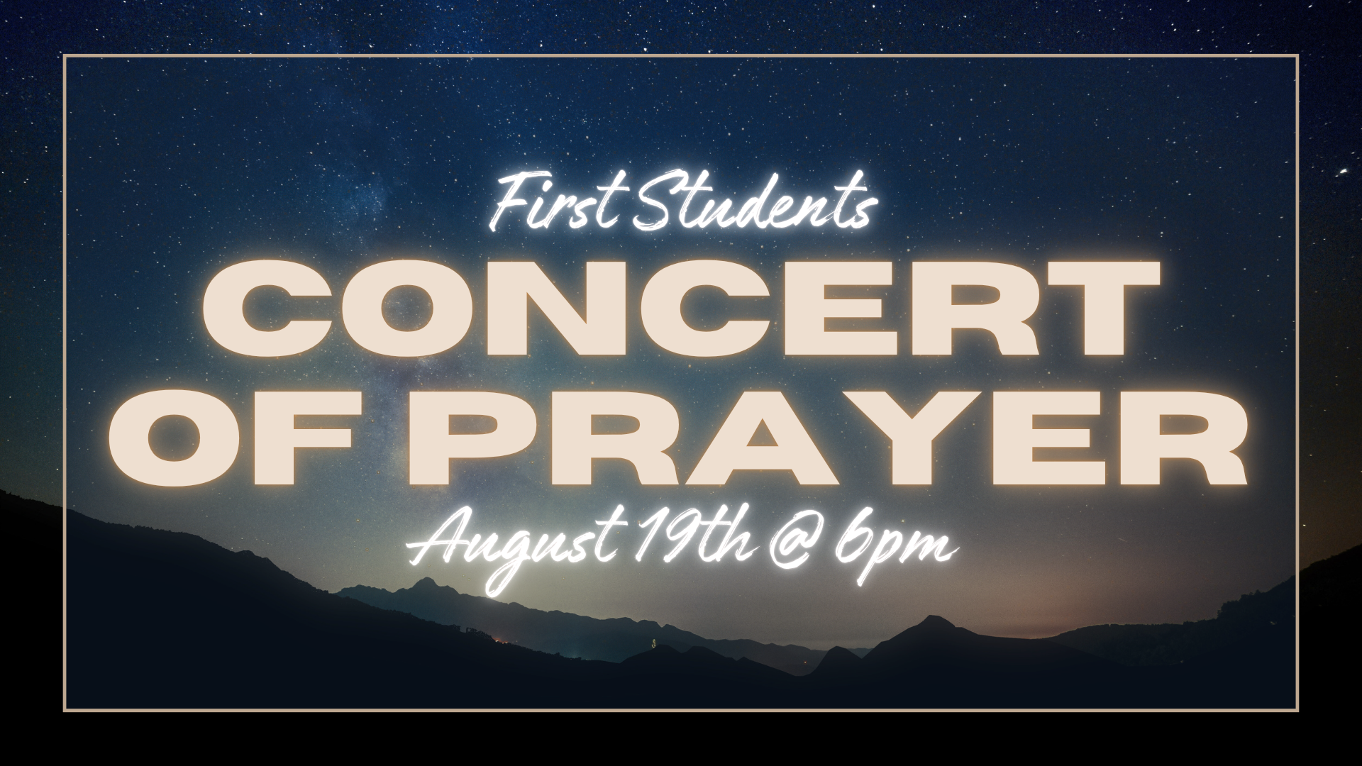 FIRST STUDENTS CONCERT OF PRAYER