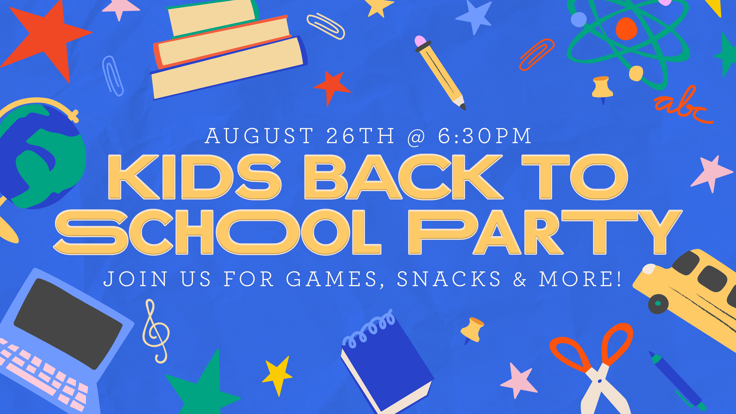 KIDS BACK TO SCHOOL PARTY