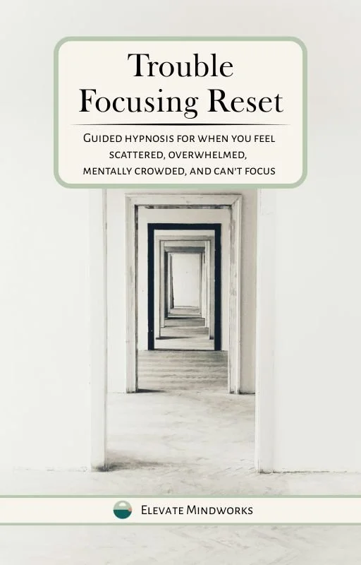 Trouble Focusing Reset guided hypnosis audio for scattered focus, mental clutter, overwhelm, and finding one steady point to begin.