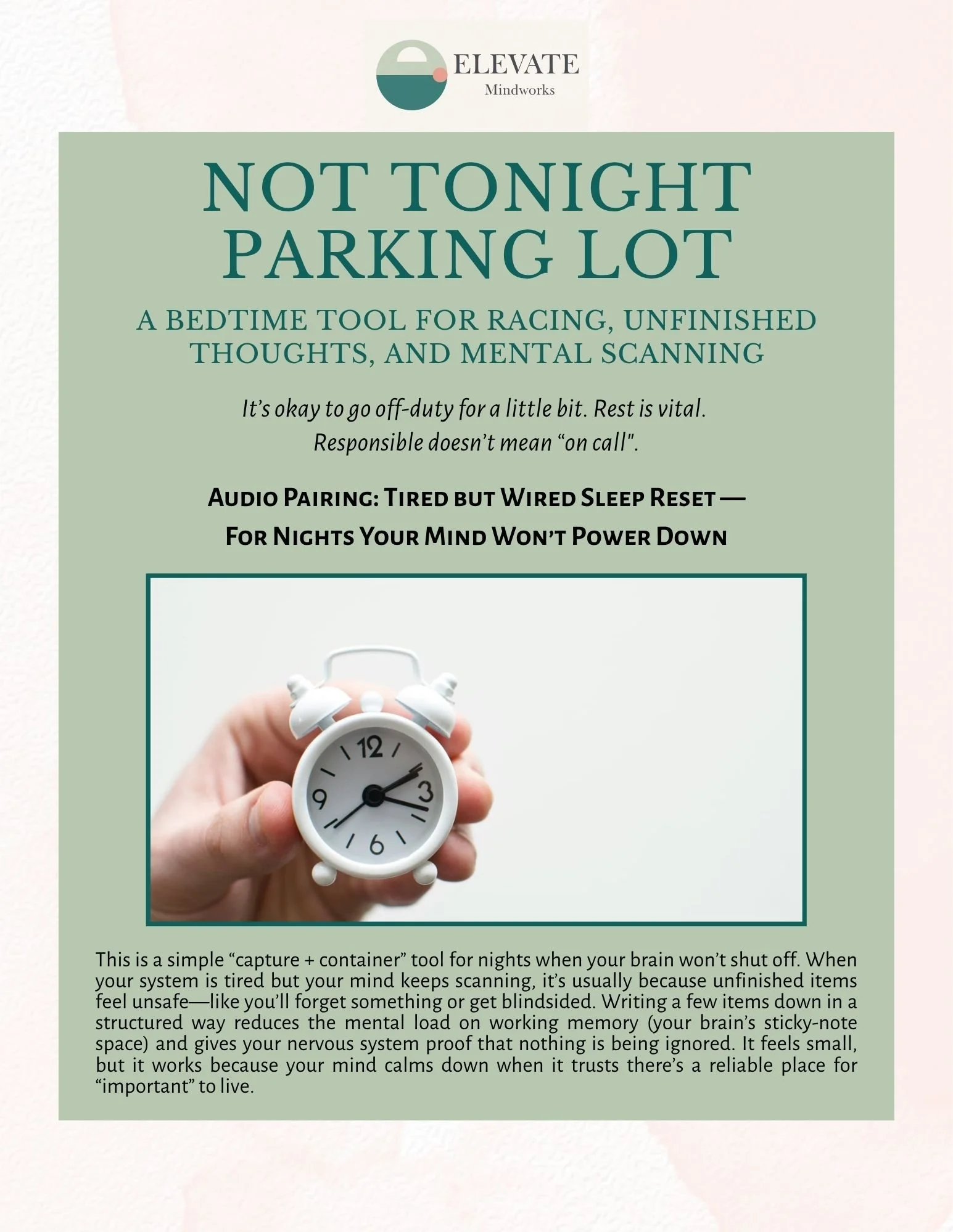 Tired But Wired Sleep Reset Support Tool