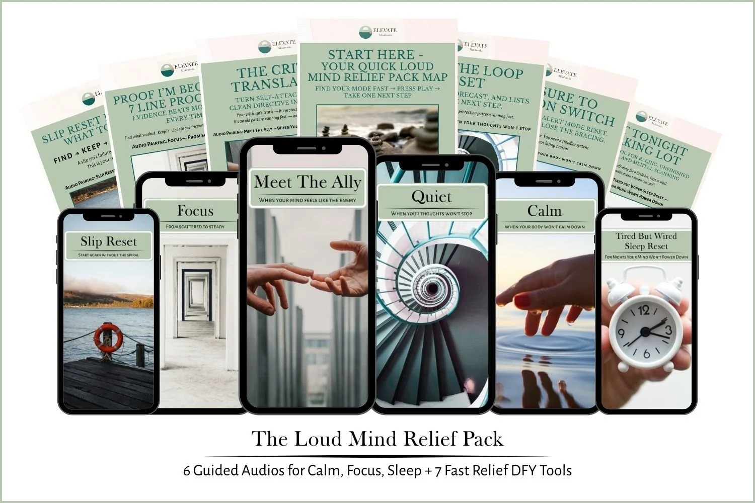 Loud Mind Relief Pack Audio and Support Tool Mockup