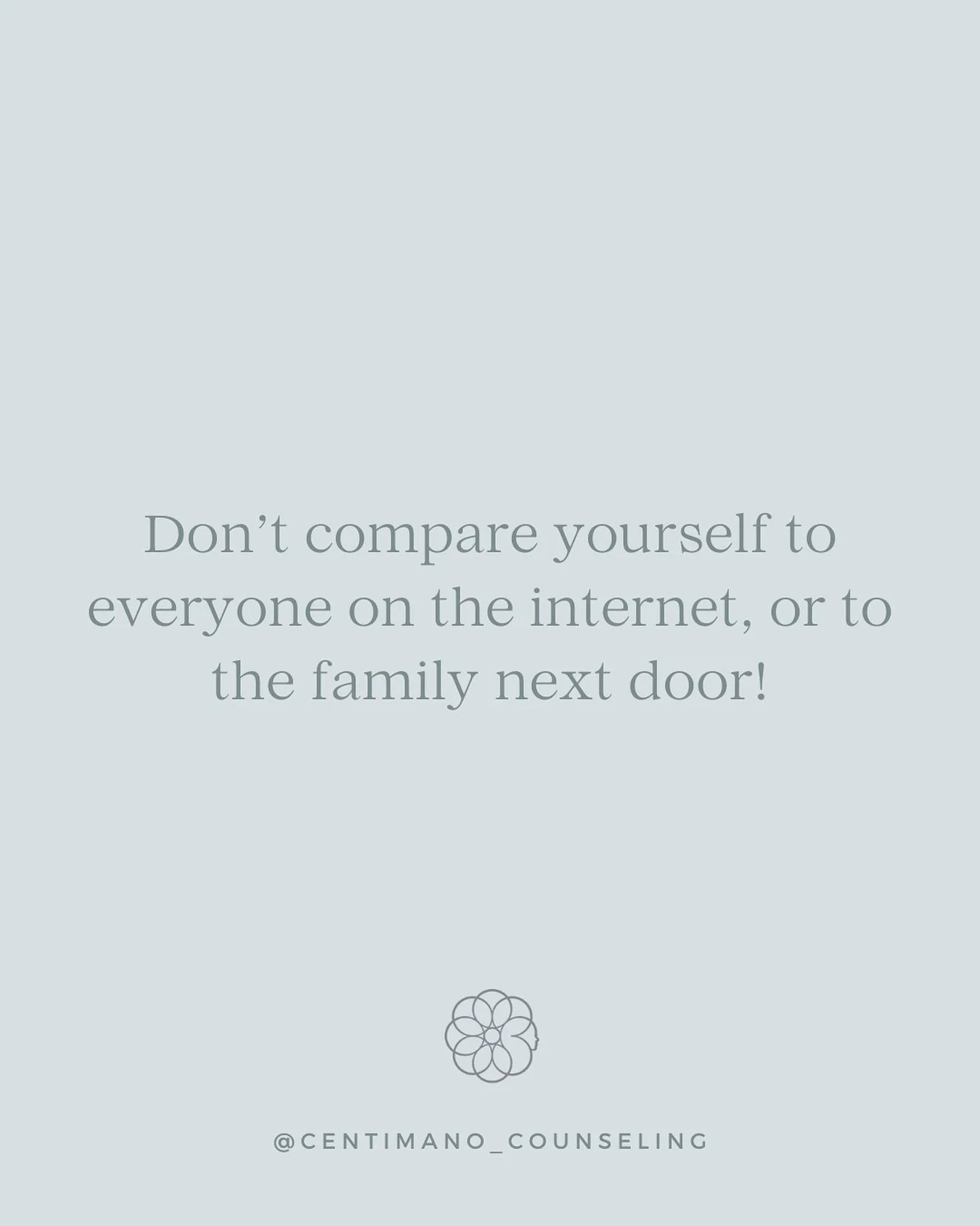 It&rsquo;s hard, but don&rsquo;t you do it! We don&rsquo;t know what&rsquo;s going on behind her Instagram or in her house. We don&rsquo;t know what type of help and support she has over there, and more than not she has struggled, too. Comparison can