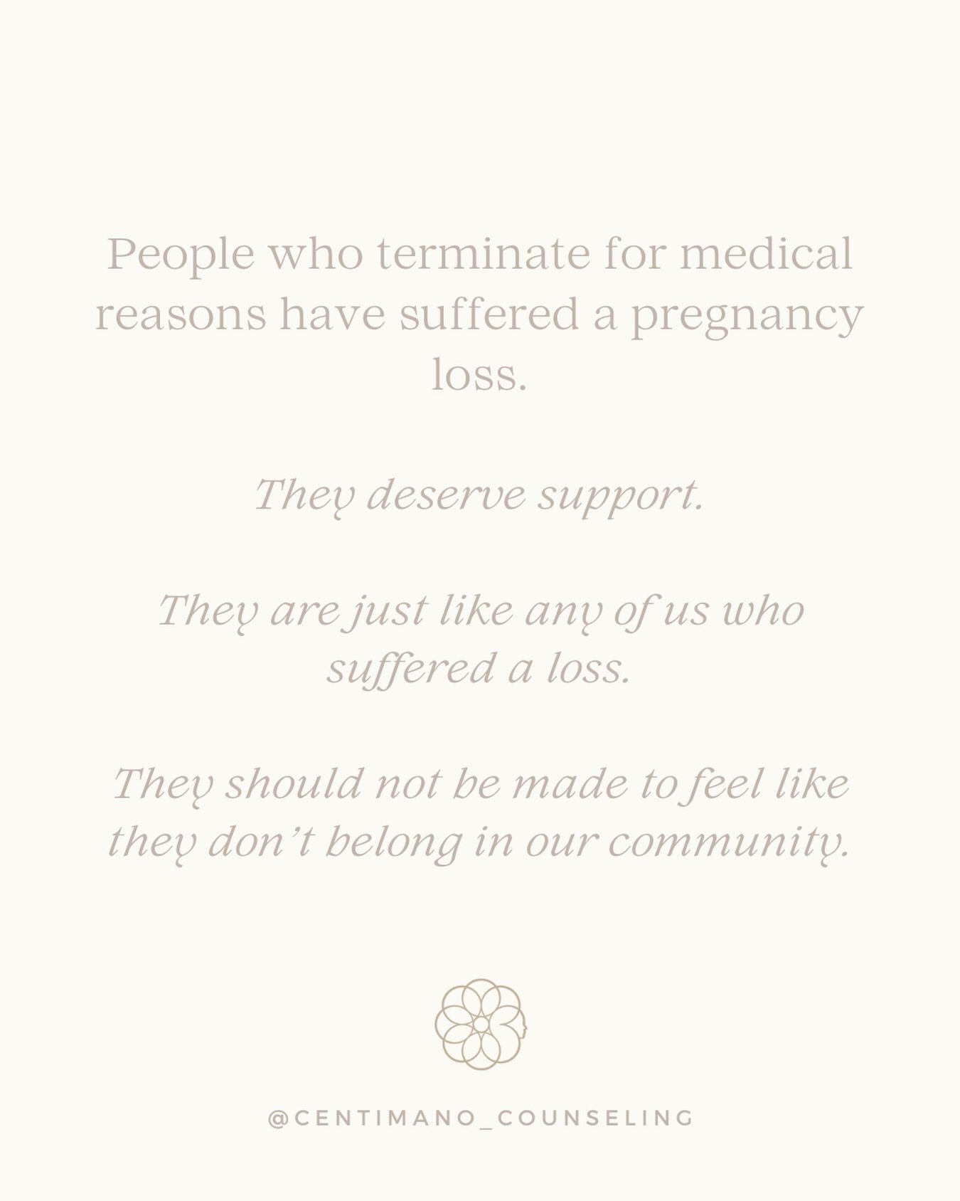 Loss is loss. Everyone deserves support without judgment. @centimano_counseling provides that support. #tfmr #tfmrawareness #tfmrmamas #tfmrsupport #tfmrdoula
