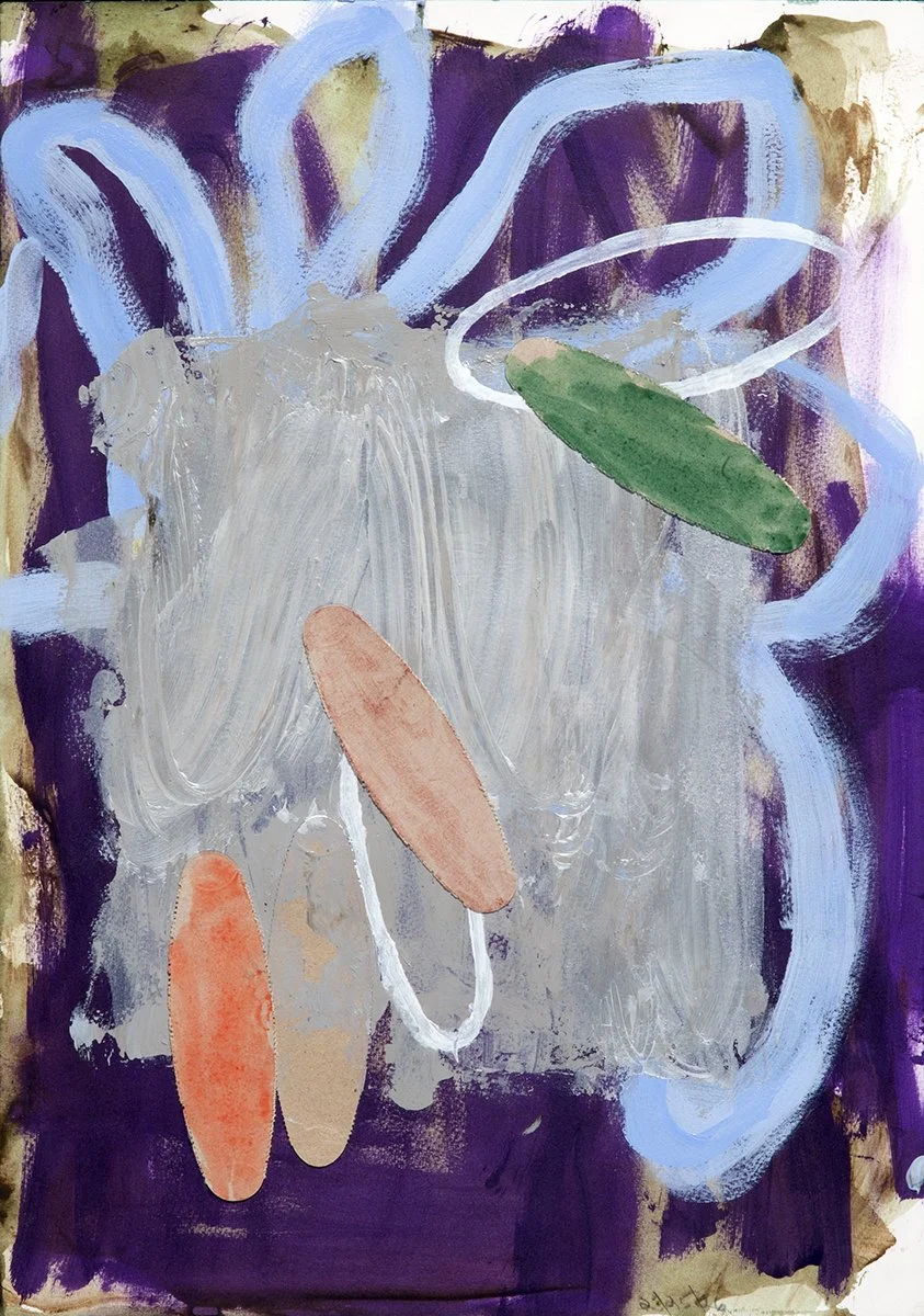 (Varanasi, Feb 25, 2026) Acrylic, collage 20x14"/51x36cm