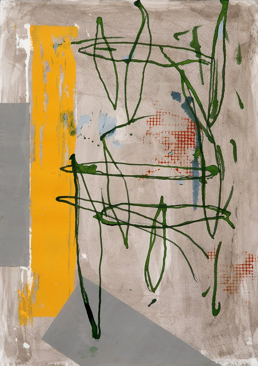 (Varanasi, Mar 23, 2026) Ink, acrylic, collage 20x14"/51x36cm