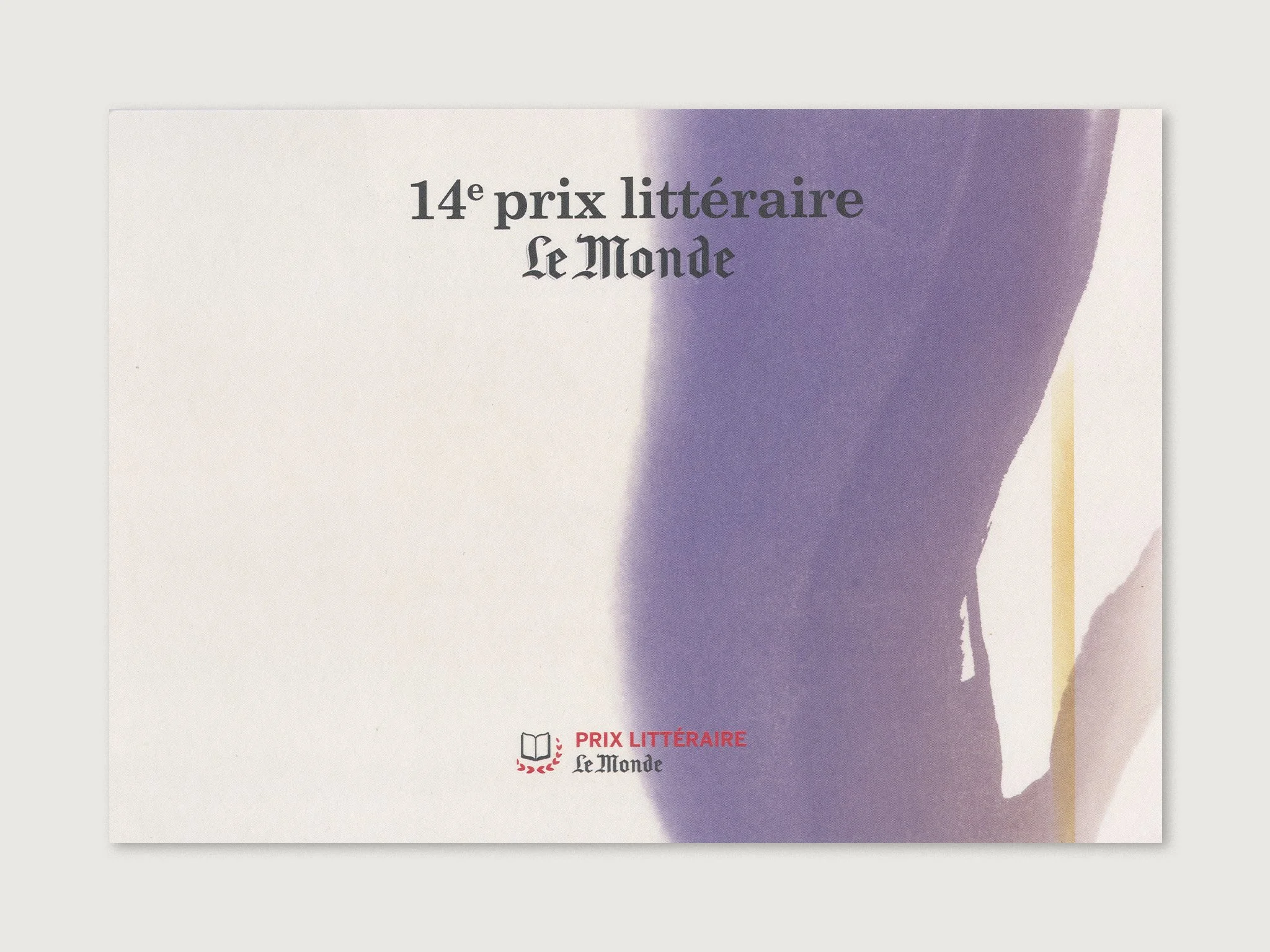 LE MONDE — 14th Literary Prize