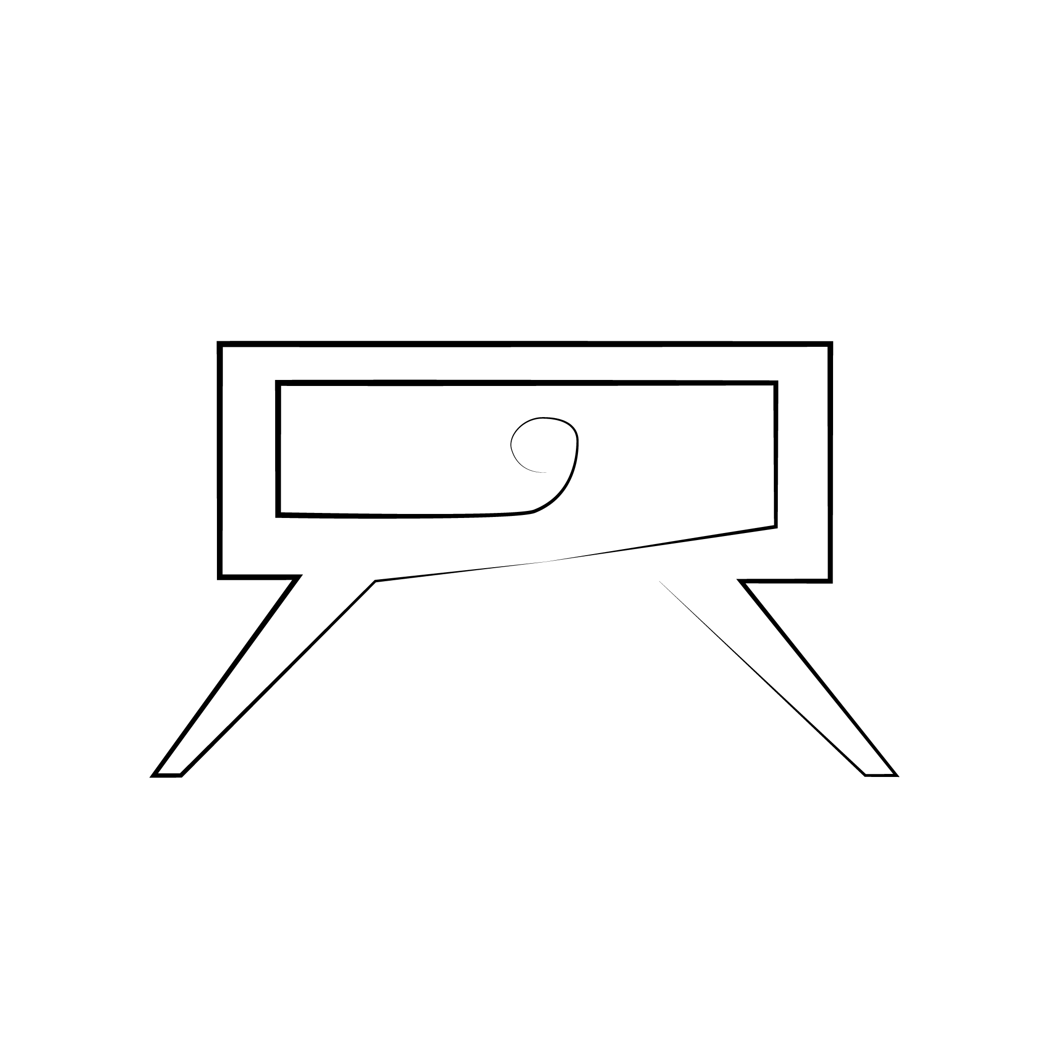 Black and white line drawing of molecular structures with chemical bonds and atoms, including hexagonal shapes representing benzene rings.