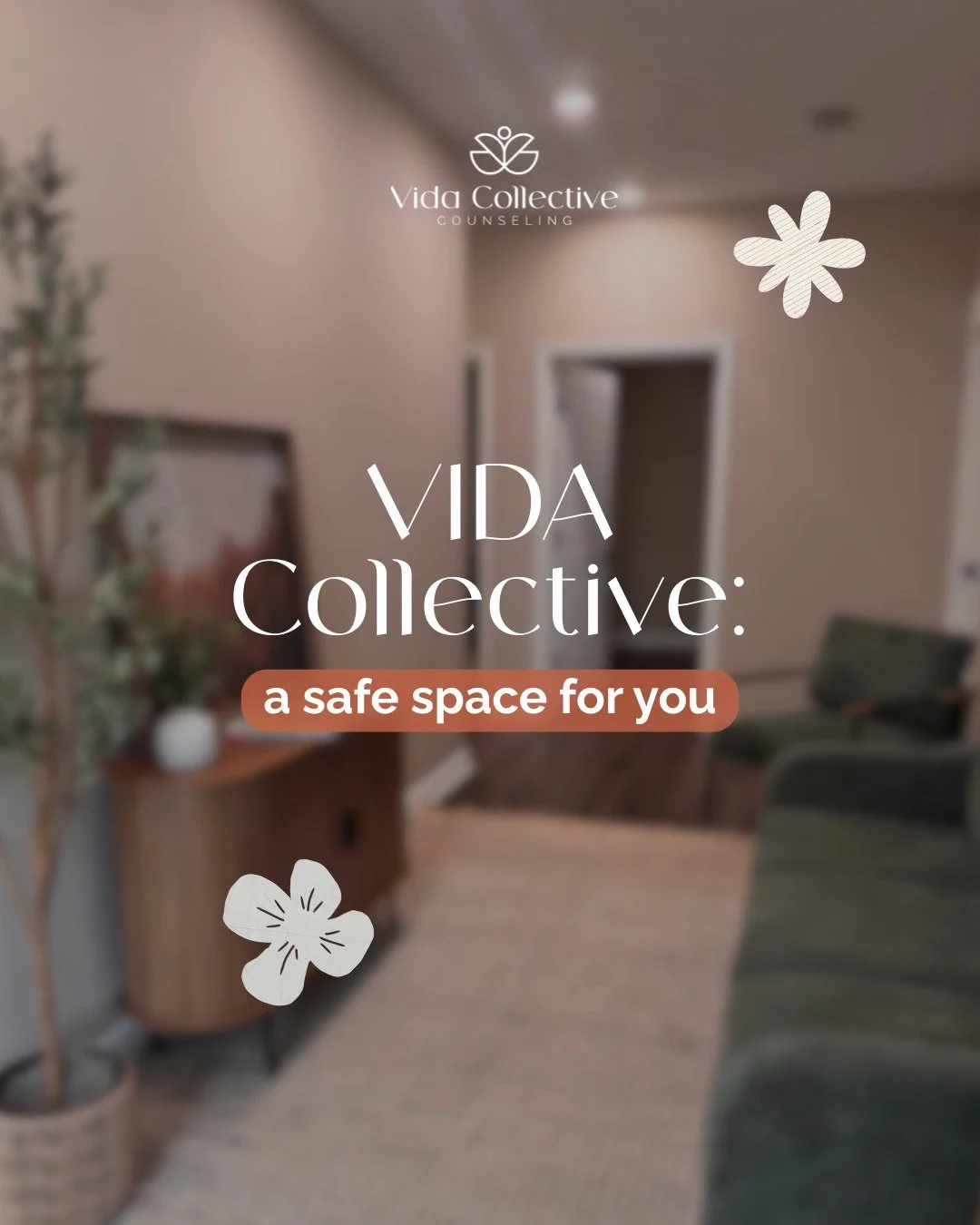 🌿 VIDA Collective: a safe space for you�Desde que entras, cada detalle est&aacute; pensado para que sientas calma y confianza.�Here you can speak freely&mdash;sin juicios, con total respeto y empat&iacute;a. ✨
Un lugar c&aacute;lido, profesional y b
