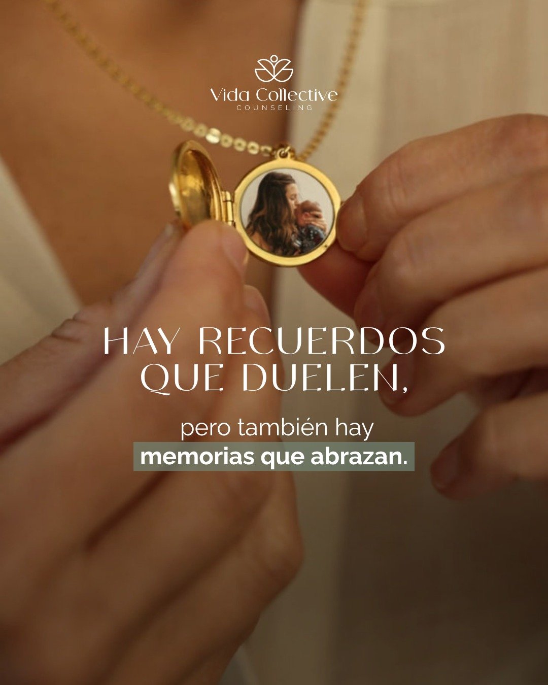 En Vida Collective acompa&ntilde;amos procesos con respeto.Creemos que cada recuerdo puede transformarse en un espacio de comprensi&oacute;n y amor propio. 🌱

Desde la terapia, honramos el valor de sentir y recordar. En Vida Collective creemos que c
