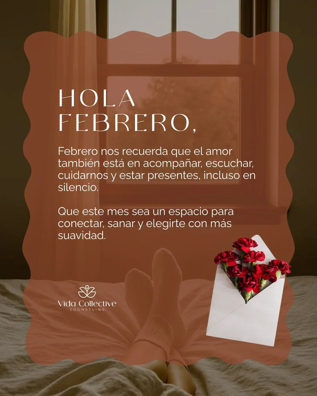 🌿Febrero no pide prisa, pide presencia.
Presencia para ti, para lo que sientes y para quienes caminan contigo.
Vuelve a este post cuando lo necesites ✨

📞 (501) 300-7456.
💌 admin@vidacollective.co
📍 vidacollective.co

#holafebero #febrero #amorpr