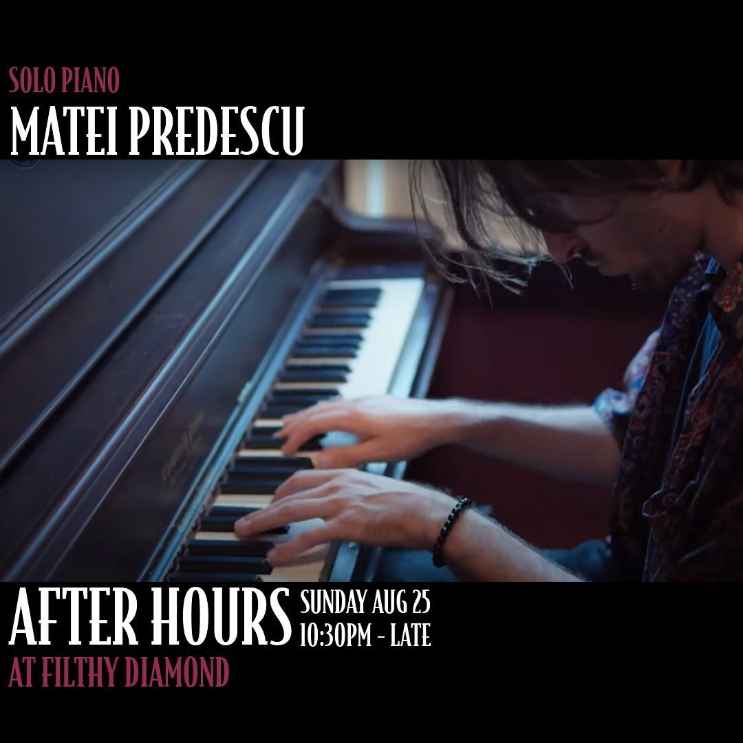 playing some late night solo piano this Sunday at the 💎 salon style vibes. Bring your horn, bass, guitar, or singing voice and sit in and play some duo with me till the wee small hours. I&rsquo;ll be working some stuff out. Pianists especially are w