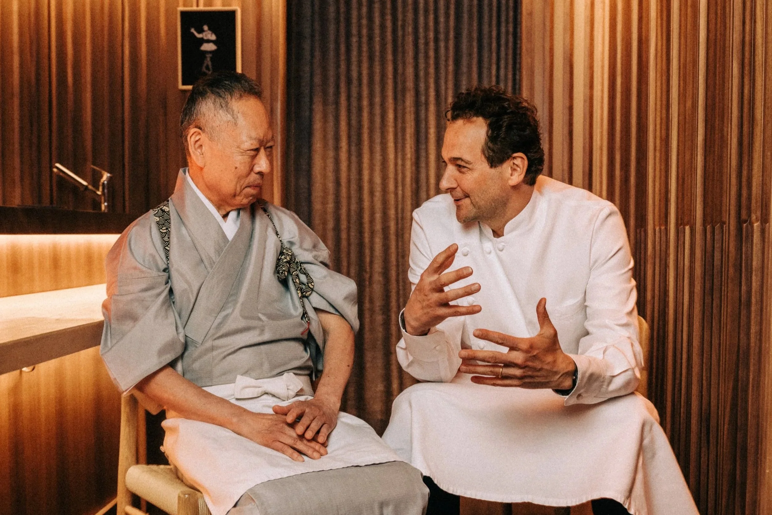Chef Ichimura and Chef Humm in The Studio