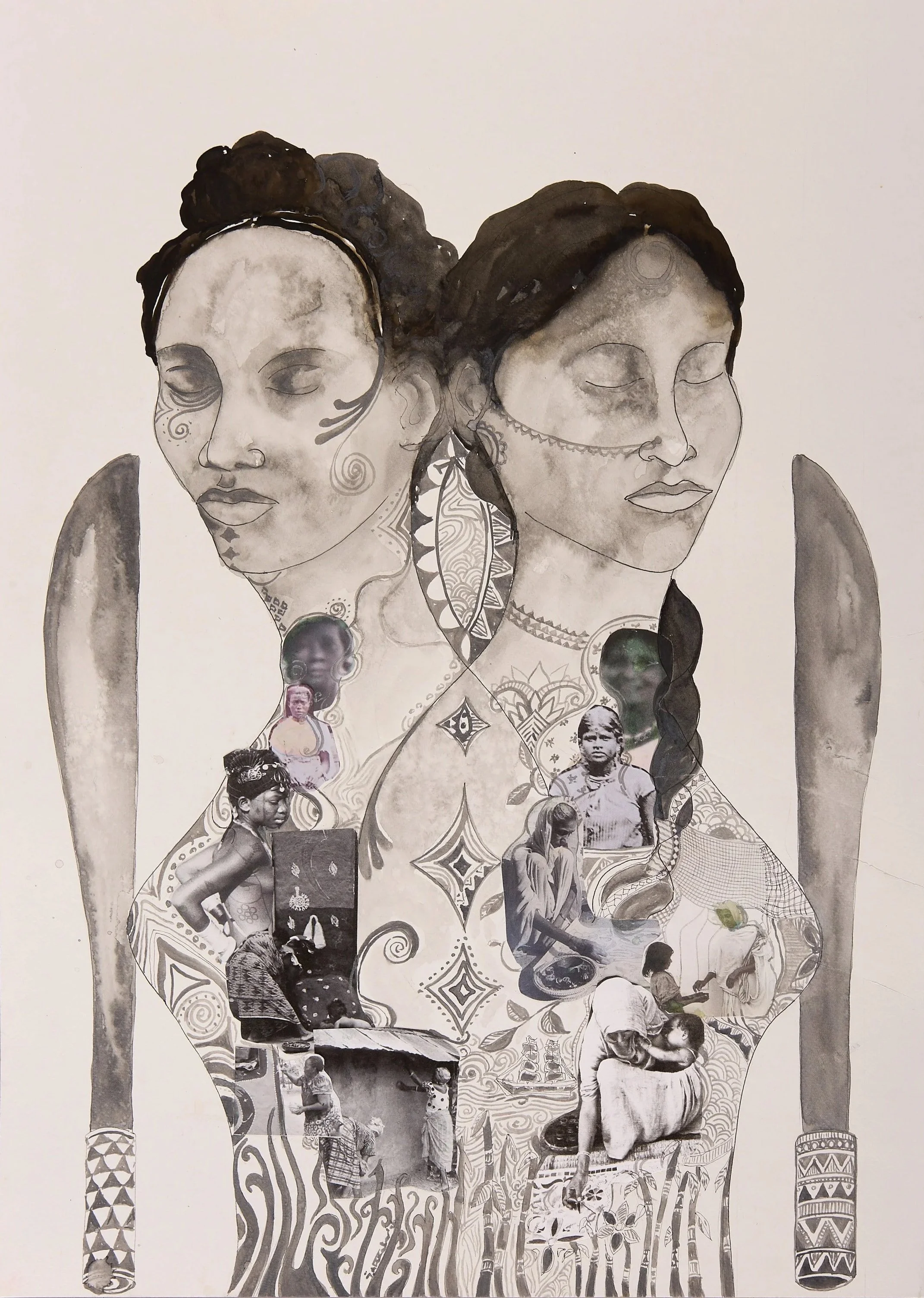 Making the Cut
20x28" (50x70cm) Watercolour and Collage , 2026.
Price Available on Request