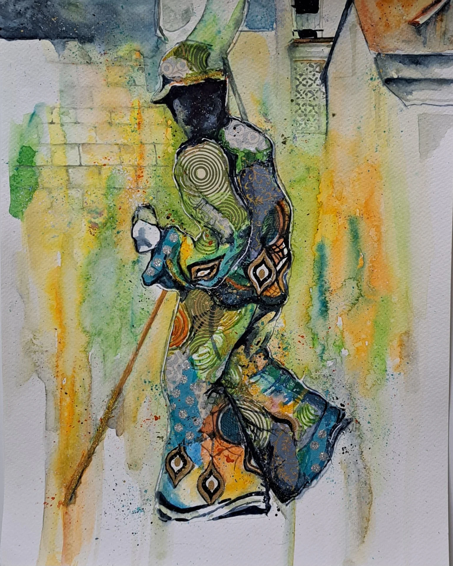 Sailor Dance, 2024
28x35.6 cm
Watercolour and decorative papers
Price available on request