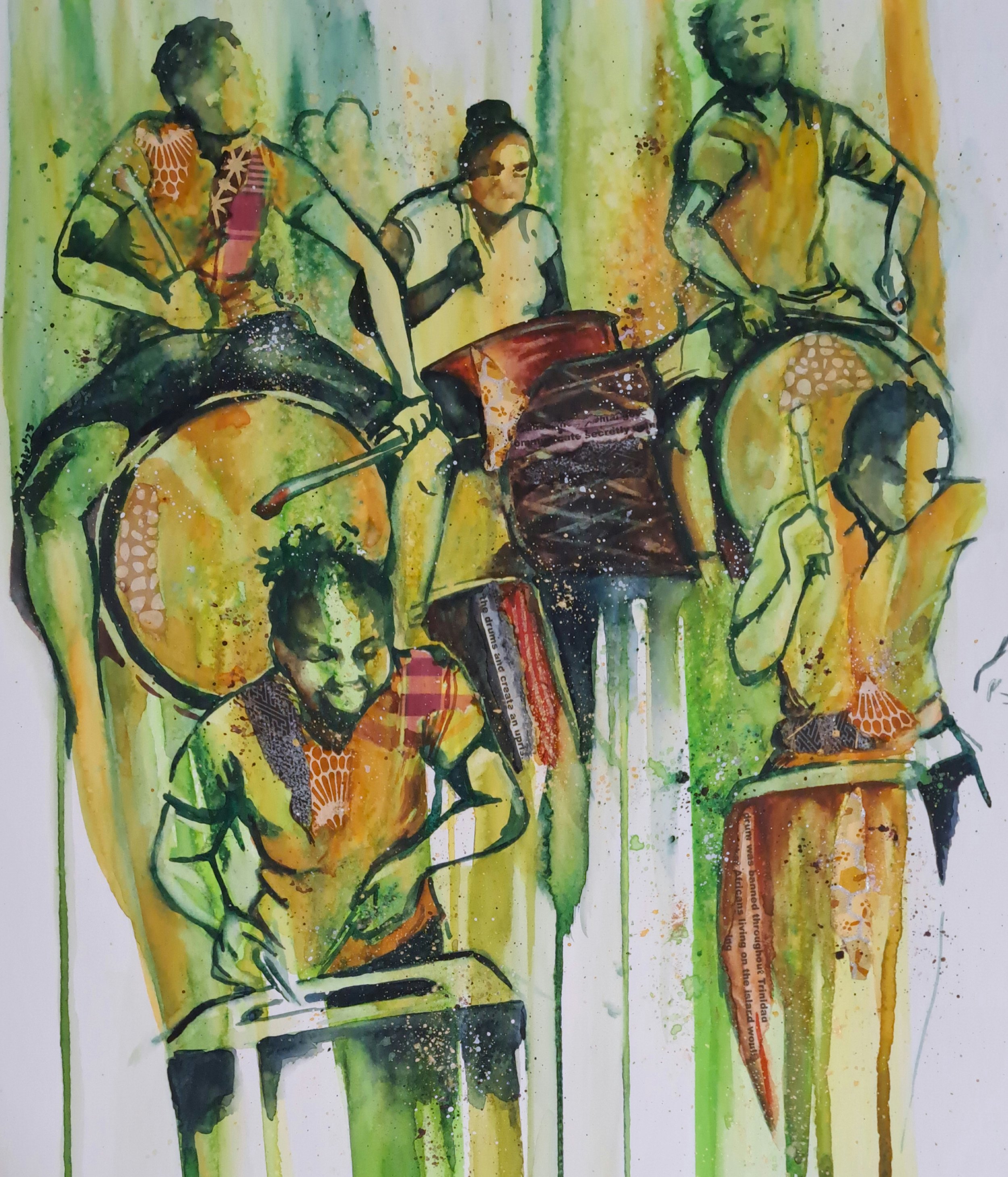 Rhythm Section 1,  2025.
14" x 19". (35.5cm x 48cm).                                         
SOLD