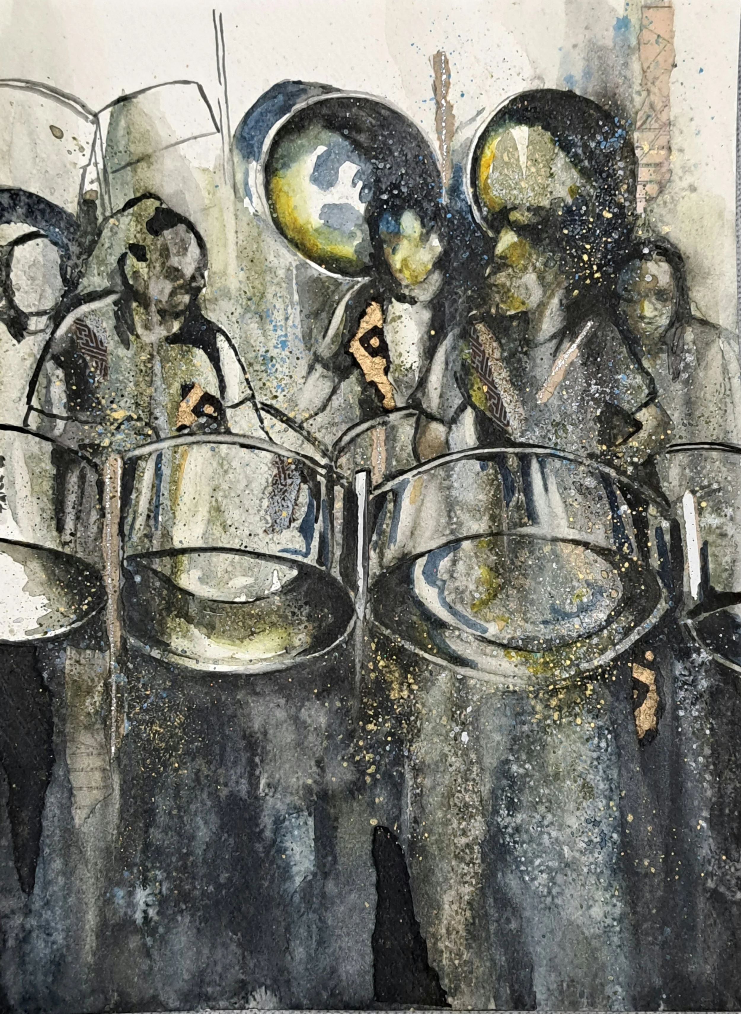 Pan fragments 2026, 9x12"
Watercolour and collage
Price available on request