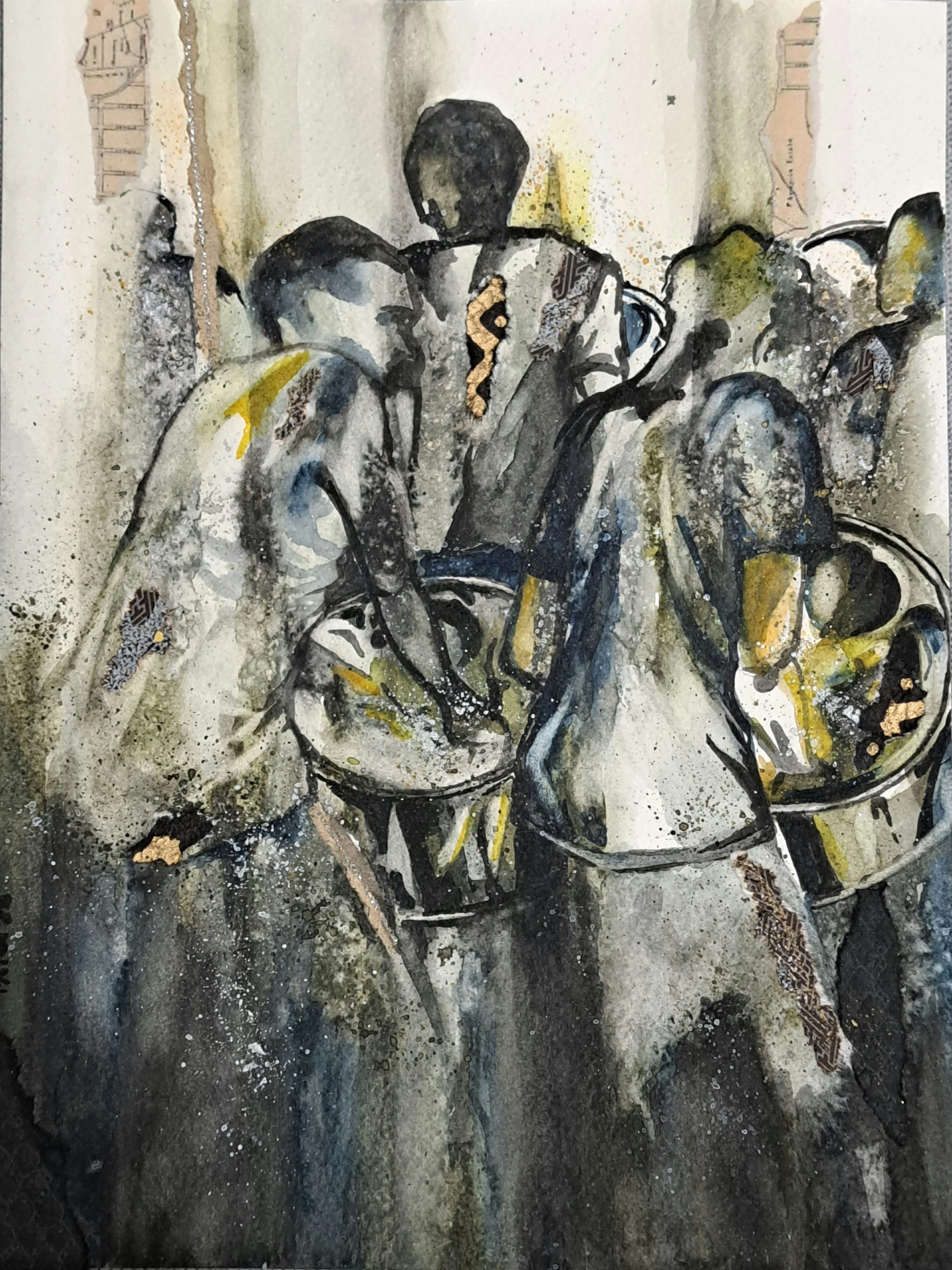 Pan fragments 2026, 9x12"
Watercolour and collage
Price available on request