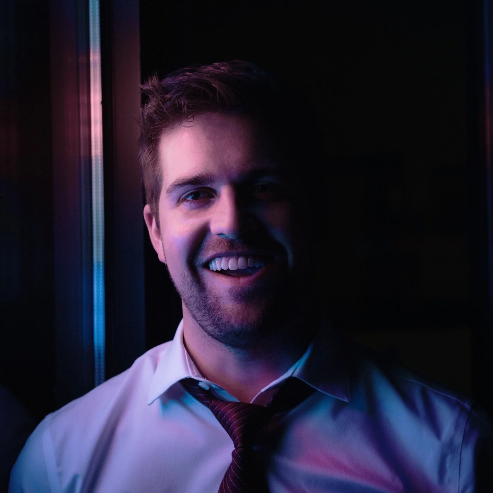 Portrait Talbot Vaterlaus Neon Street Photography Smiling Sem-Formal.jpg