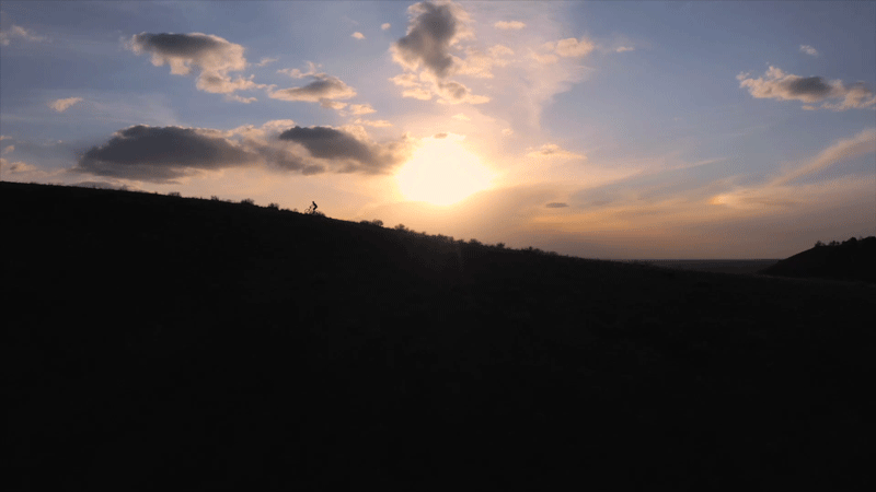 Sunset Backlit Bike Ride Boise Foothills.gif