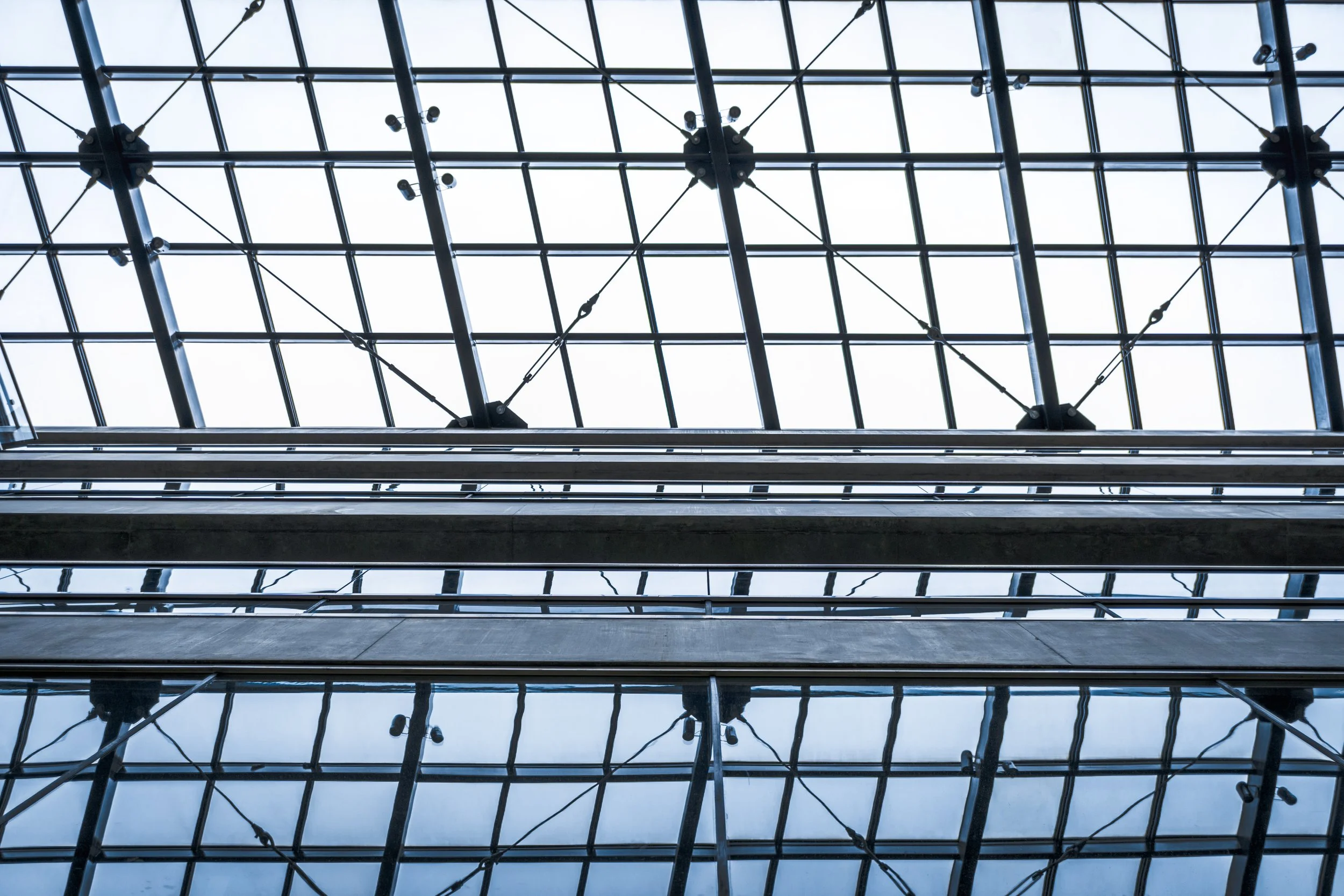 Architecture Salt Lake City Library Atrium Glass Steel Cement Midday.jpg