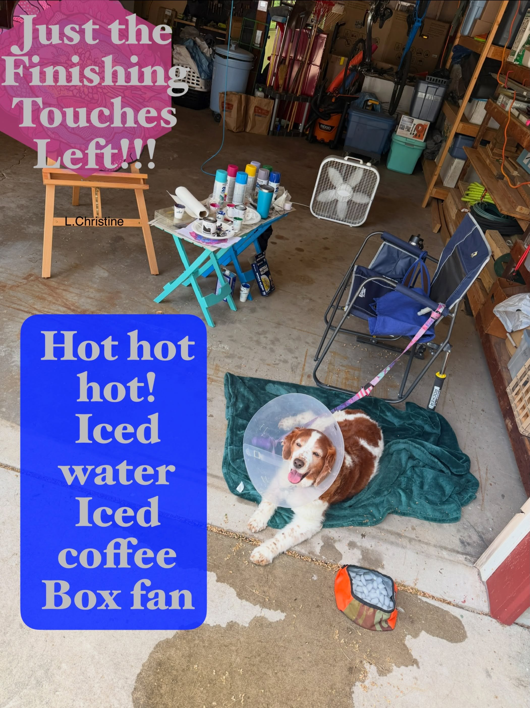 Just the finishing touches left to go! And good thing because the summer heat has arrived! Iced everything today! ⛱️🌞🧊
🩷 @lchristineart