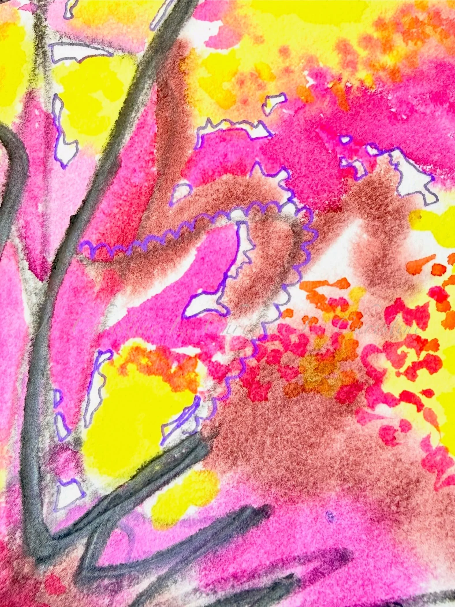 Back to painting outside! With a box fan to keep the skeeters away. Listening to the birds and the cicadas. Oh summer, I love you when you&rsquo;re like this!🩷🌞🍉🎨
👩&zwj;🎨 @lchristineart