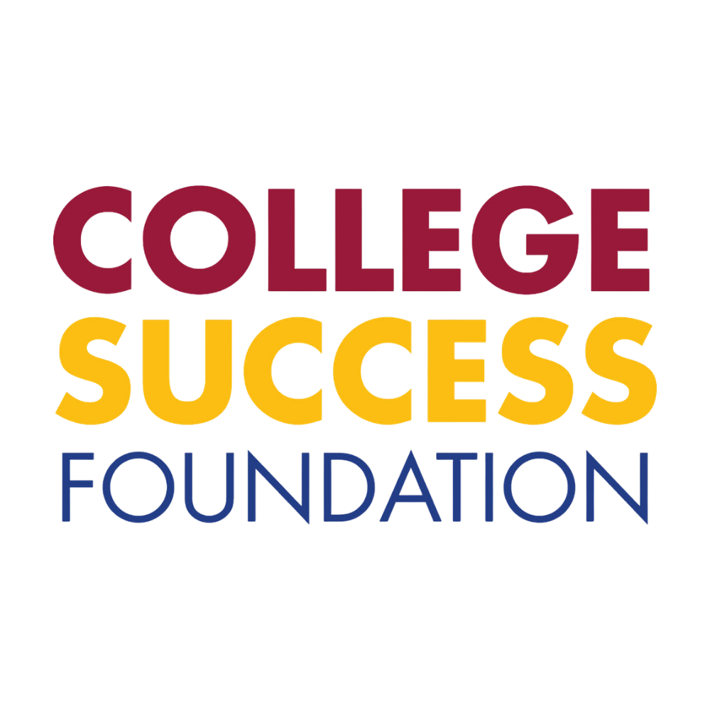 College Success Foundation logo in red, yellow, and blue text