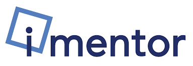 imentor logo in blue with a square box around the 'i'