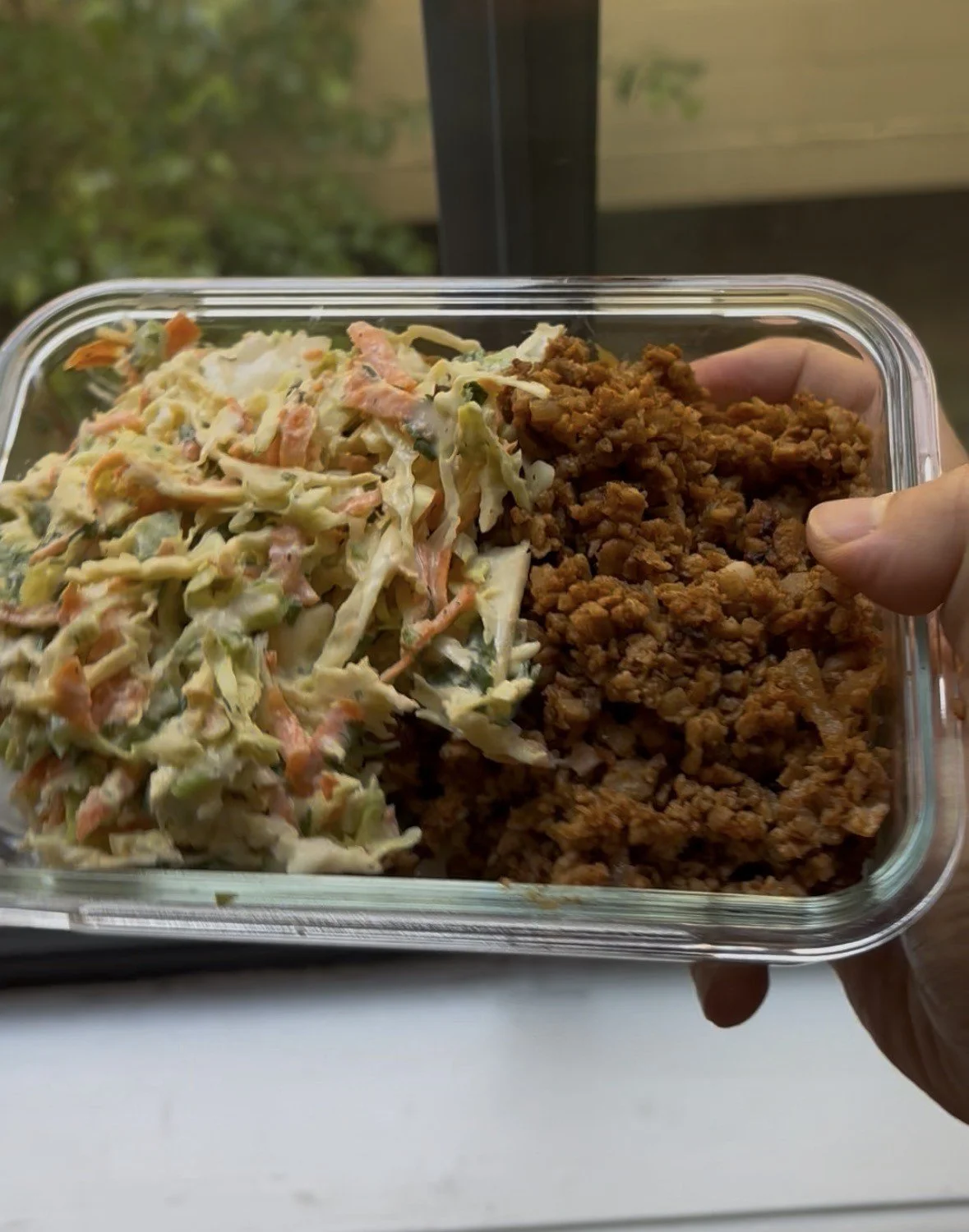 Meal Prep - TVP Taco Bowls With Jalapeño Slaw