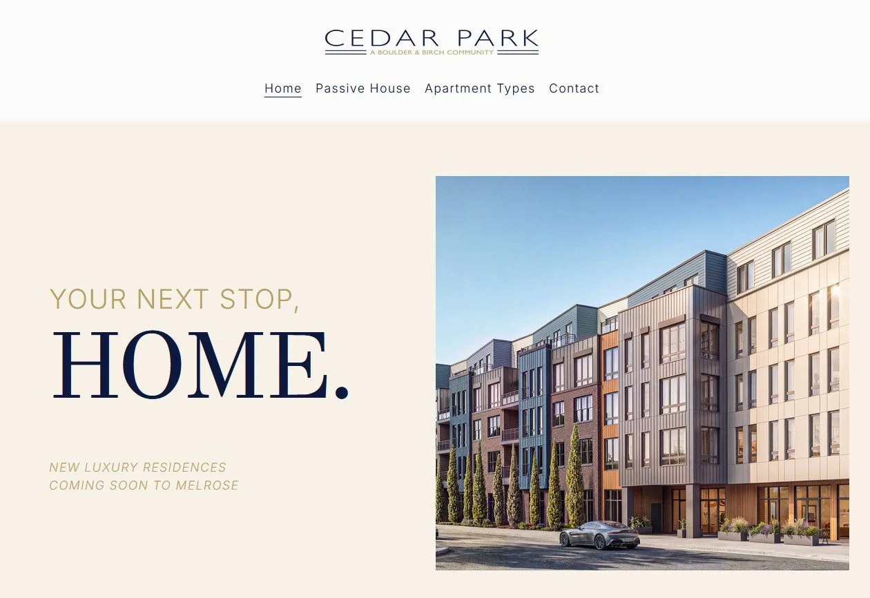 Cedar Park One64 official website homepage layout at cedarparkmelrose.com.