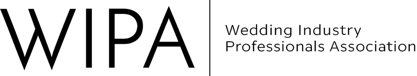 Logo of the Wedding Industry Professionals Association, featuring the initials WIPA in large letters with the full name below.