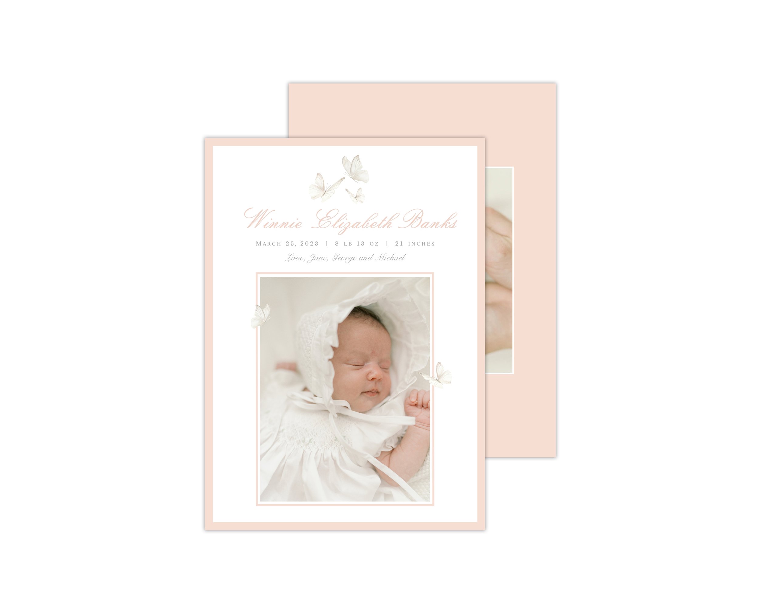Butterflies - Classic Pink Script Vertical Display I.jpg