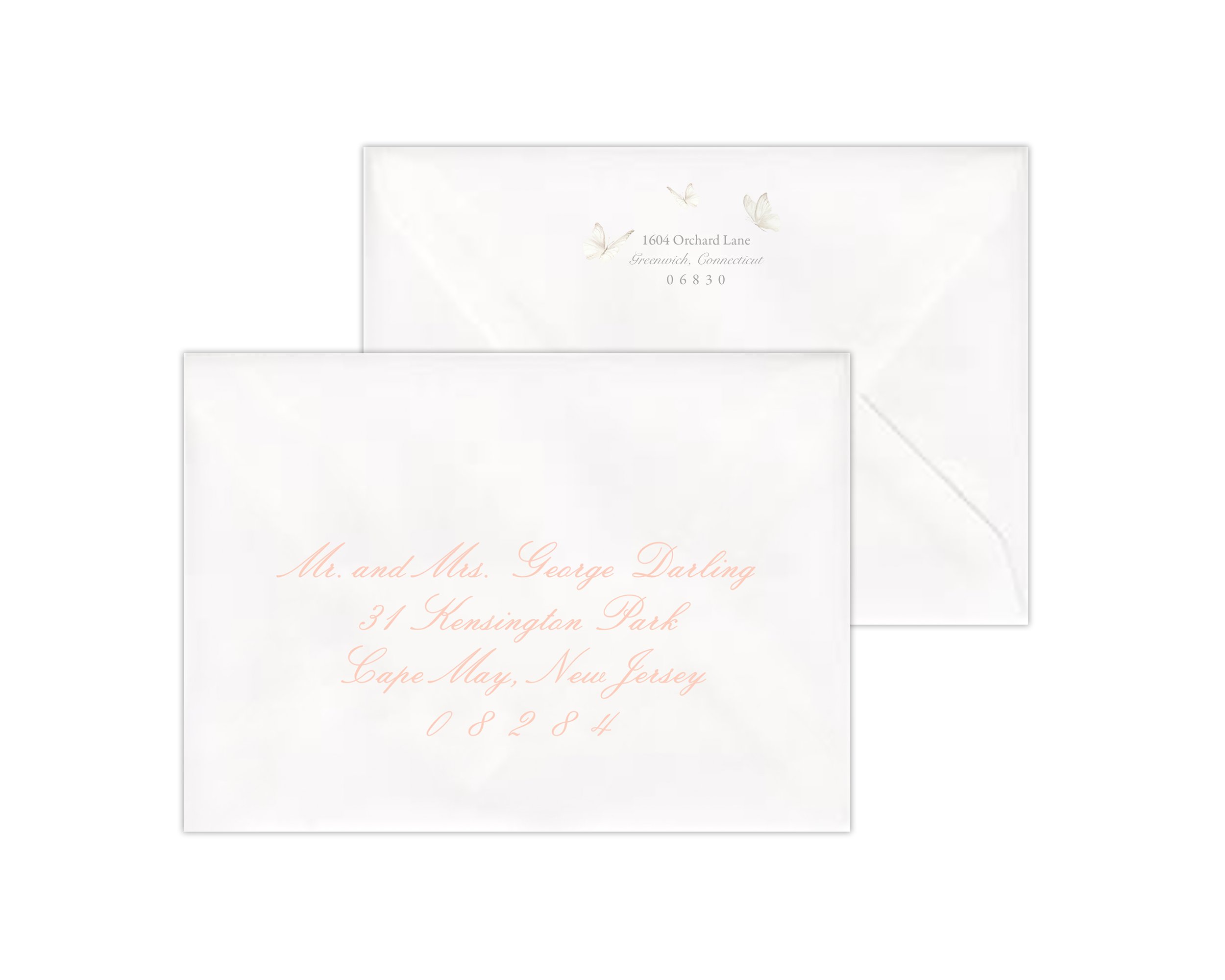 Butterflies - Classic Pink Script Envelope Display I.jpg