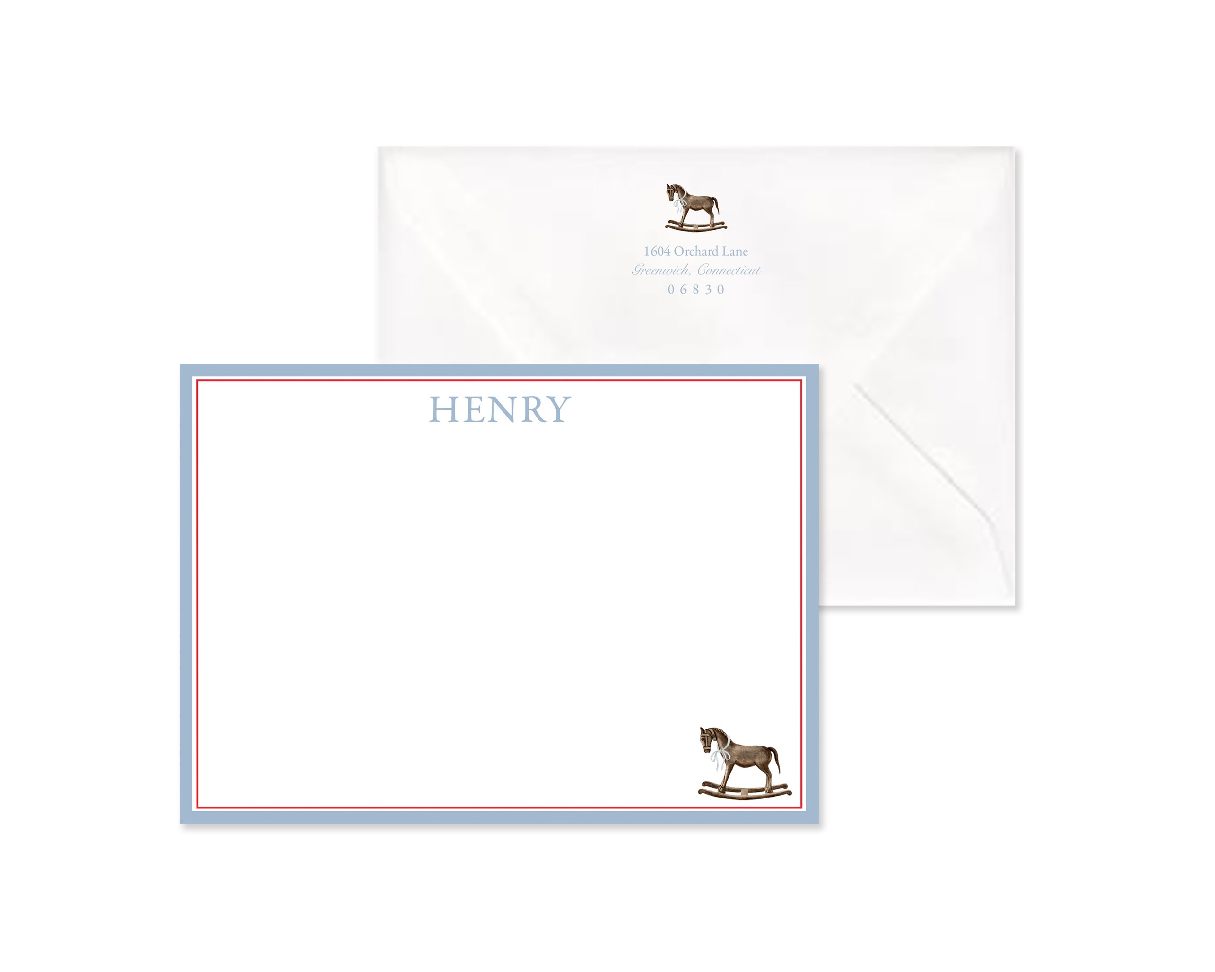 Stationery - Blue and Red Rocking Horse Display I.jpg