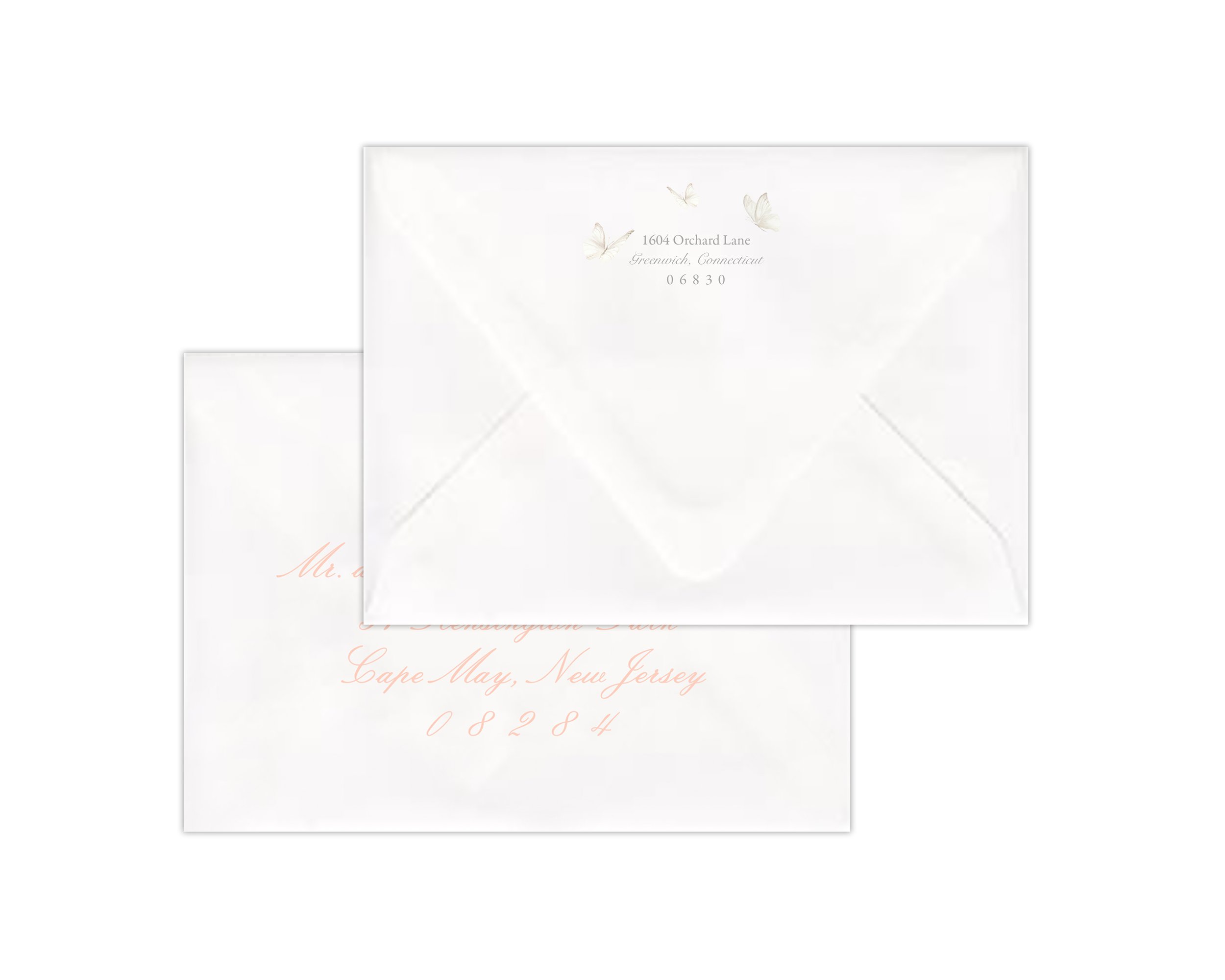 Butterflies - Classic Pink Script Envelope Display II.jpg