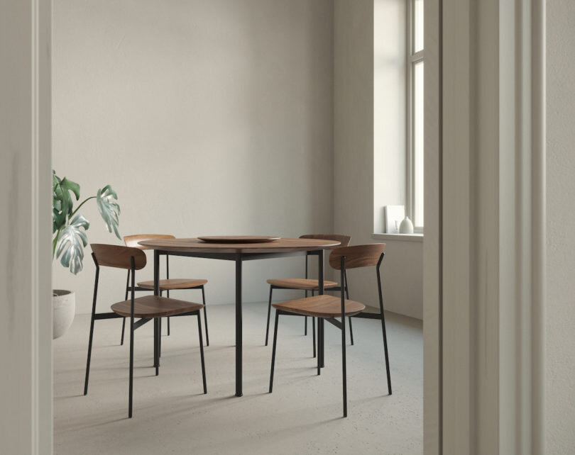 Crawford Dining chair V and table by Tom Fereday for Stellar Works NEW (Copy)