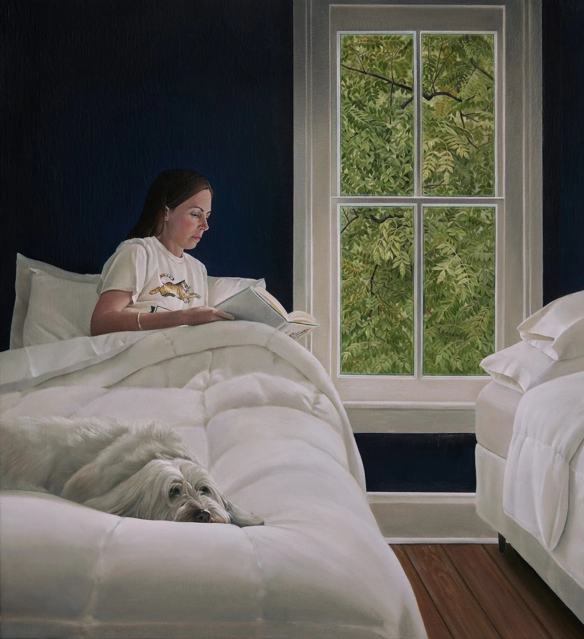 The Blue Room 24"x22" 2025 oil on canvas