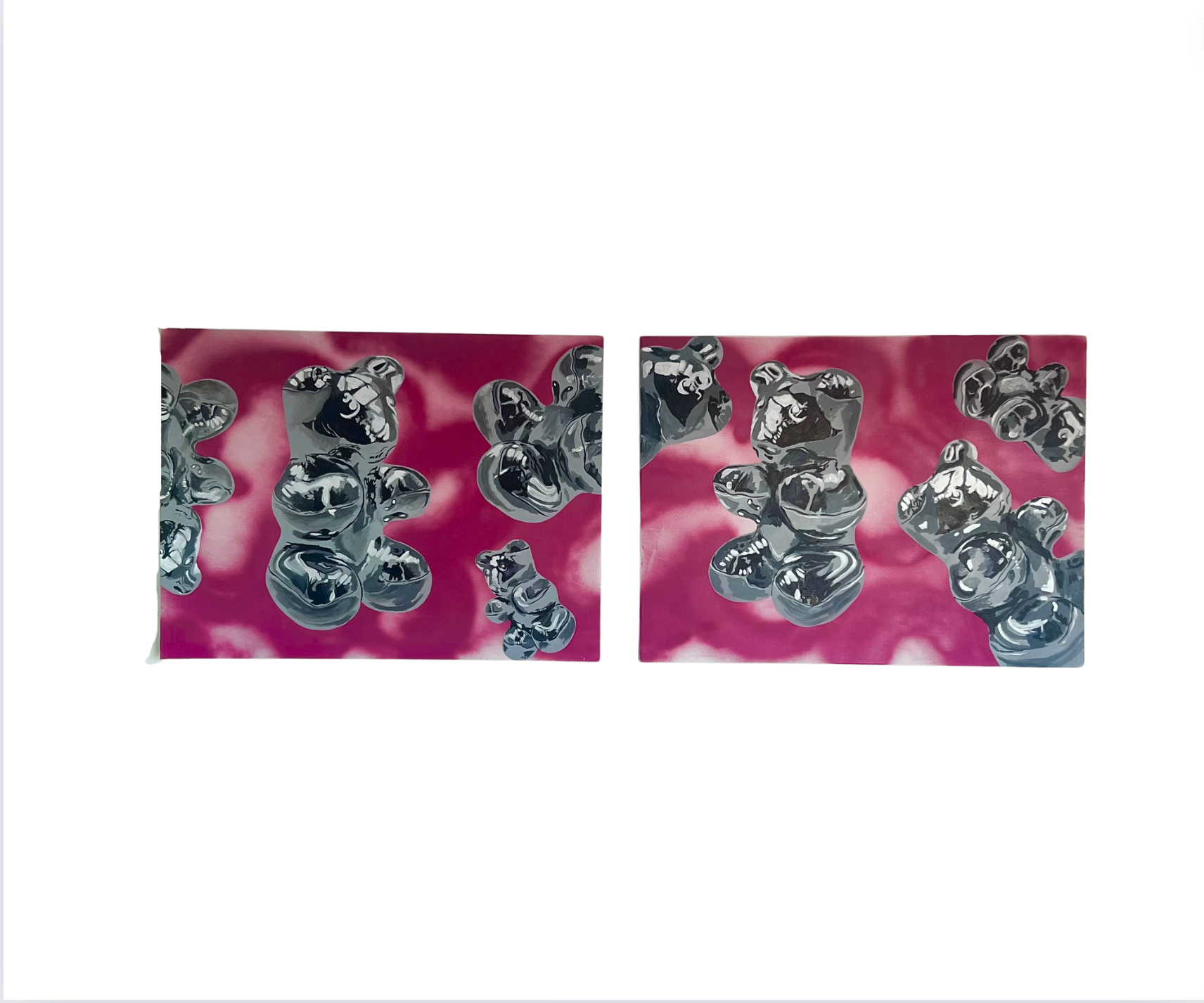 Pink & Metallic Bears by Breegan Cummings